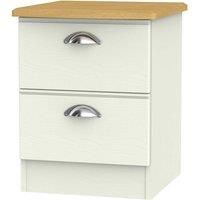 Tilly Ready Assembled 2 Drawer Bedside Cabinet Cream