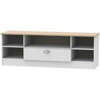 Tilly Ready Assembled Wide 1 Drawer TV Unit Grey