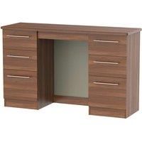 Edina Ready Assembled Pedestal Desk Noche Walnut