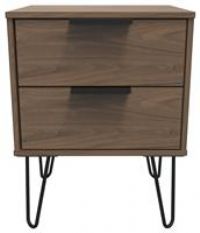 Verona 2 Drawer Bedside Table - Walnut Effect