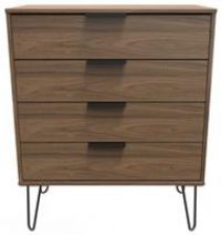 Verona 4 Drawer Chest - Walnut Effect