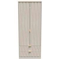 Welcome Furniture Ready Assembled Diamond 2 Door 2 Drawer Wardrobe In Kashmir Matt
