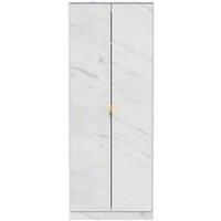 Ready Assembled Copenhagagen Tall Plain Wardrobe - Marble