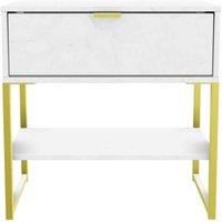 Ready Assembled Copenhagagen Single 1 Drawer Locker (diego) - Marble