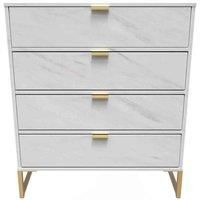 Ready Assembled Copenhagagen 4 Drawer Chest (diego) - Marble
