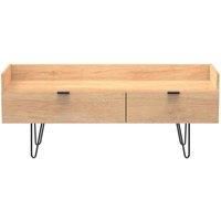 Ready Assembled Hirato Media Console Unit - Nabraska Oak