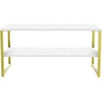 Ready Assembled Copenhagagen Open Shelf Coffee Table Xl - Marble