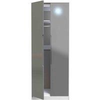 Welcome Furniture Ready Assembled Monaco 2 Door Wardrobe In Grey Gloss & White