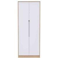 Toulouse 2 Door Wardrobe - White & Oak Effect