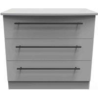Ready Assembled Finsbury 3 Drawer Chest - Dust Grey