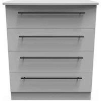 Welcome Furniture Ready Assembled Beverley 4 Drawer Chest In Dusk Grey
