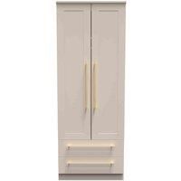 Ready Assembled Waltham Tall 2 Drawer Wardrobe - Kashmir Matt