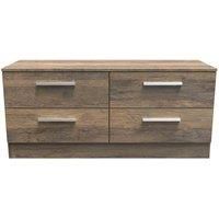 Welcome Furniture Ready Assembled Indices 4 Drawer Bed Box - Vintage Oak