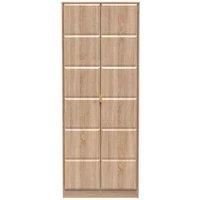 Ready Assembled Cuba Tall Plain Wardrobe - Bardolino Oak