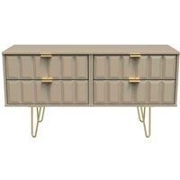 Ready Assembled Cuba 4 Drawer Bed Box - Mushroom