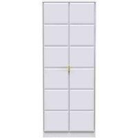 Ready Assembled Cuba Tall Plain Wardrobe - White Matt