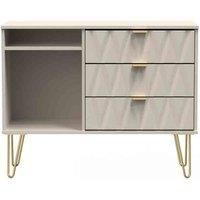 Ready Assembled Copenhagagen 3 Drawer Tv Unit With Legs - Kashmir Matt