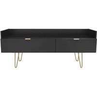 Ready Assembled Hirato Media Console Unit - Black Matt