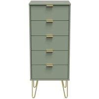 Ready Assembled Hirato 5 Drawer Locker -Reed Green
