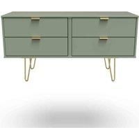 Ready Assembled Hirato 4 Drawer Bed Box -Reed Green