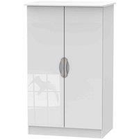 Welcome Furniture Ready Assembled Camden 2 Door Midi Robe In White Gloss