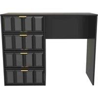 Welcome Furniture Ready Assembled Cube 4 Drawer Vanity In Deep Black