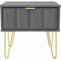 Ready Assembled Cuba 1 Drawer Locker With Legs - Dust Grey