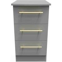 Welcome Furniture Ready Assembled Waltham 3 Drawer Locker - Dust Grey