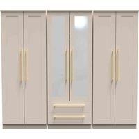 Ready Assembled Waltham Tall 6 Door Wardrobe - Kashmir Matt