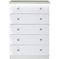 Swift Lumiere Ready Assembled 5 Drawer Chest With Led Lights