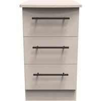 Welcome Furniture Ready Assembled Finsbury 3 Drawer Locker - Kashmir Matt