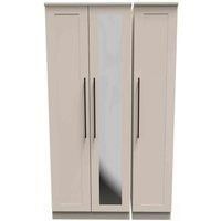 Ready Assembled Finsbury Tall Triple Mirrored Wardrobe - Kashmir Matt