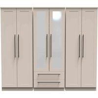 Ready Assembled Finsbury Tall 6 Door Wardrobe - Kashmir Matt