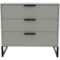 Ready Assembled Copenhagagen 3 Drawer Chest (diego) - Dust Grey