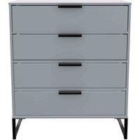 Ready Assembled Copenhagagen 4 Drawer Chest (diego) - Dust Grey