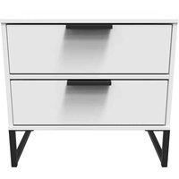 Ready Assembled Copenhagagen Double 2 Drawer Locker (diego) - White
