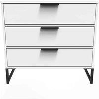 Welcome Furniture Ready Assembled Copenhagagen 3 Drawer Chest diego - White