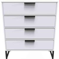 Ready Assembled Copenhagagen 4 Drawer Chest (diego) - White