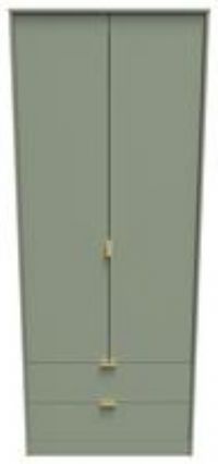 Messina 2 Door 2 Drawer Wardrobe - Green