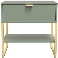 Welcome Furniture Ready Assembled Copenhagagen Single 1 Drawer Locker diego -Reed Green