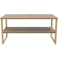Ready Assembled Copenhagagen Open Shelf Coffee Table Xl - Vintage Oak