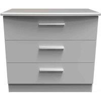 Ready Assembled Fourrisse 3 Drawer Chest - Grey Matt