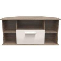 Ready Assembled Fourrisse Corner Tv Unit - Kashmir Gloss and Darkolino