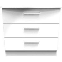 Welcome Furniture Fourrisse 3 Drawer Chest - White Gloss