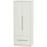 Ready Assembled Barquero Tall 2 Drawer Wardrobe - Kashmir Matt