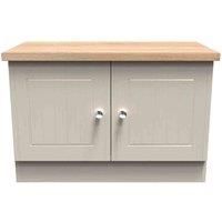 Ready Assembled Wilcox Low 2 Door Unit - Kashmir Ash and Oak