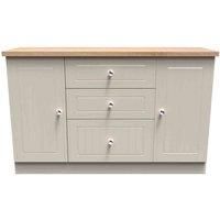 Ready Assembled Wilcox 2 Door 3 Drawer Unit - Kashmir Ash and Oak