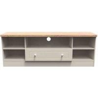 Ready Assembled Wilcox Wide Open Tv Unit - Kashmir Ash and Oak