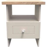 Welcome Furniture Ready Assembled Wilcox Bottom Drawer Lamp Table - Kashmir Ash and Oak