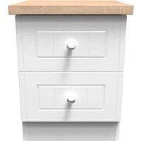 Welcome Furniture Wilcox 2 Drawer Locker - Porcelain Ash and Oak